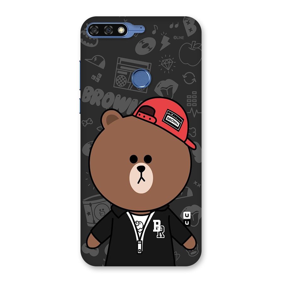 Panda Brown Back Case for Honor 7C
