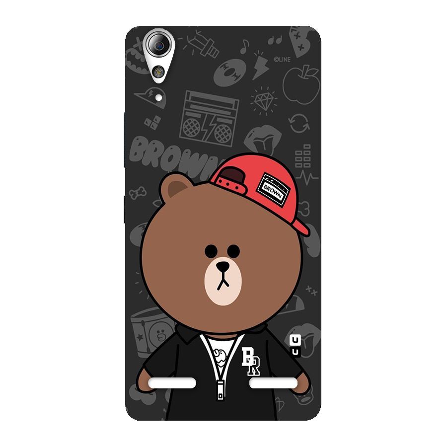 Panda Brown Back Case for Lenovo A6000 Plus
