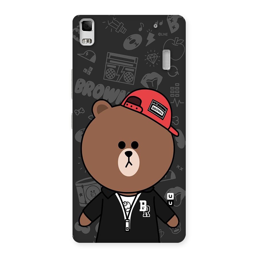 Panda Brown Back Case for Lenovo K3 Note