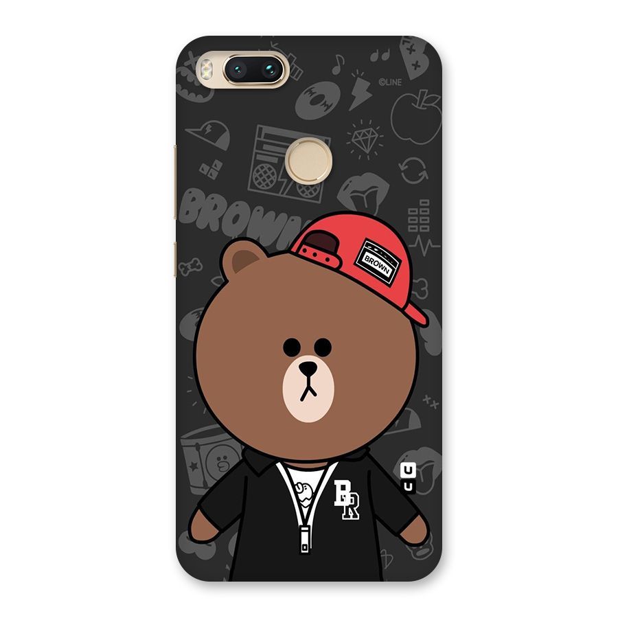 Panda Brown Back Case for Mi A1
