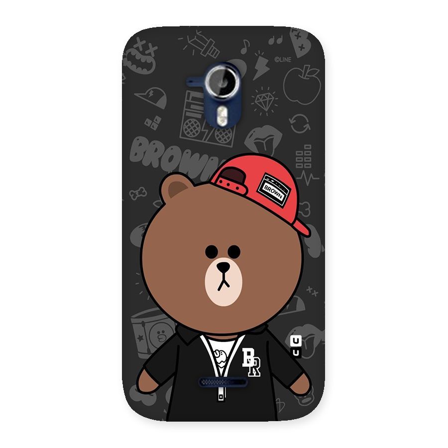 Panda Brown Back Case for Micromax Canvas Magnus A117