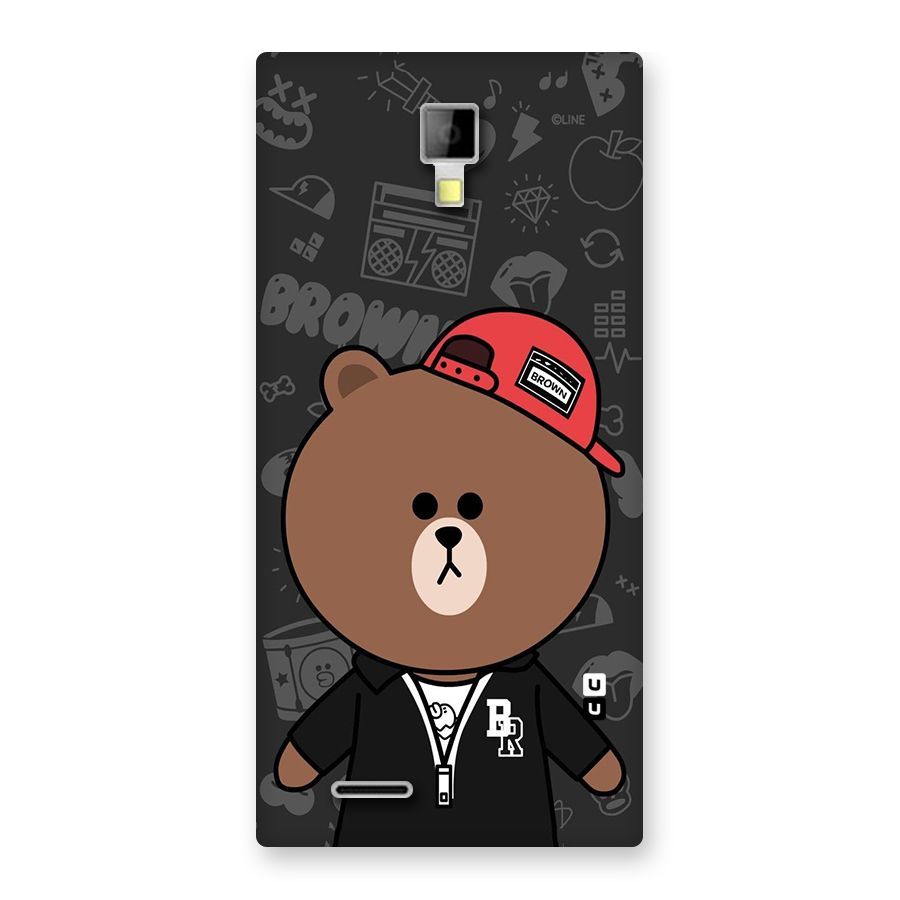 Panda Brown Back Case for Micromax Canvas Xpress A99