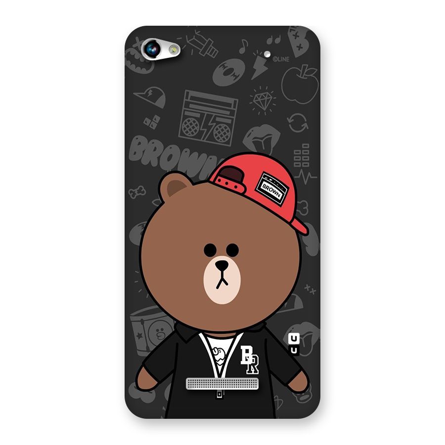 Panda Brown Back Case for Micromax Hue 2