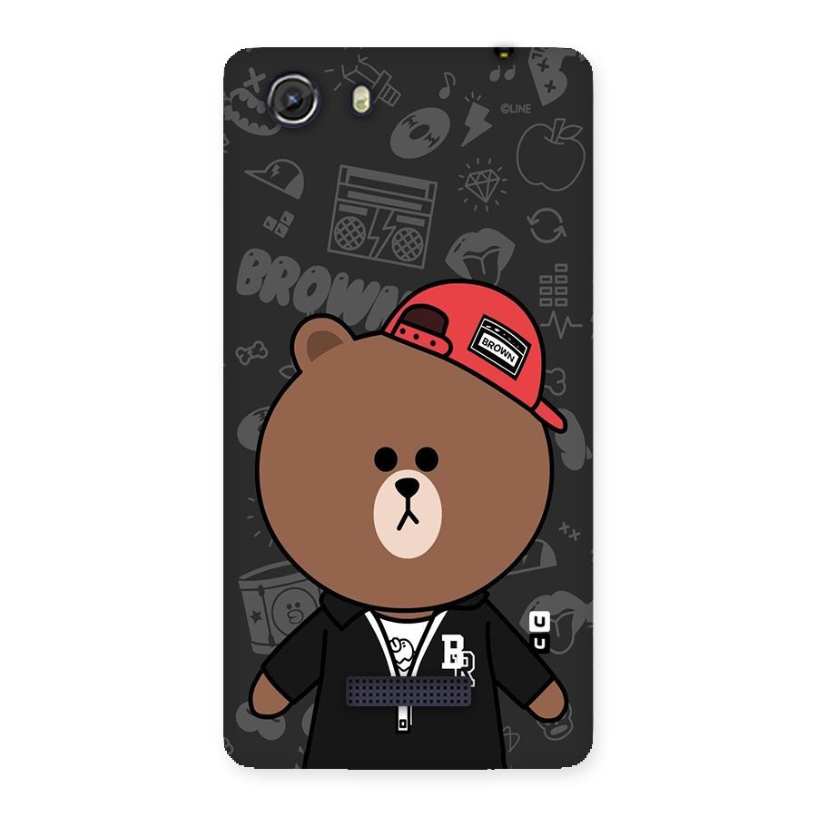 Panda Brown Back Case for Micromax Unite 3