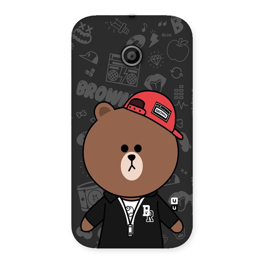 Panda Brown Back Case for Moto E