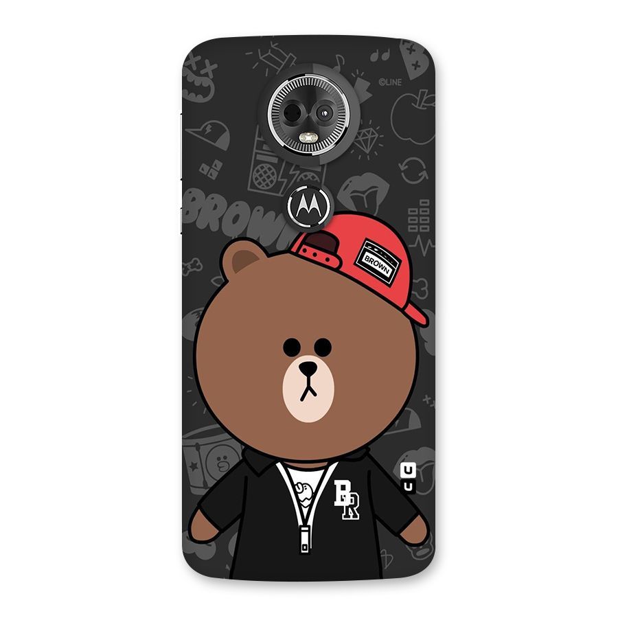 Panda Brown Back Case for Moto E5 Plus