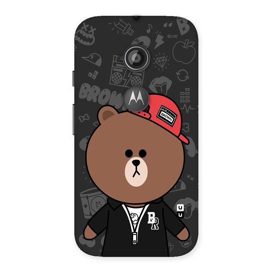 Panda Brown Back Case for Moto E 2nd Gen
