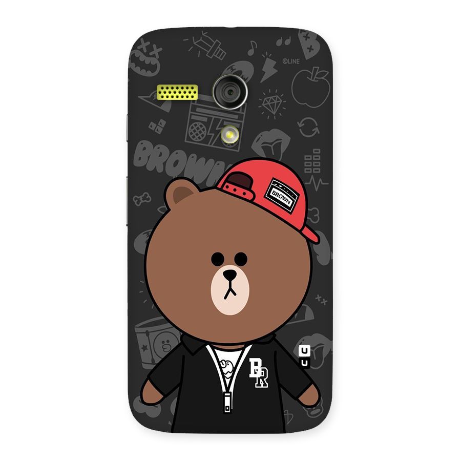 Panda Brown Back Case for Moto G