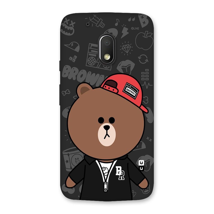 Panda Brown Back Case for Moto G4 Play