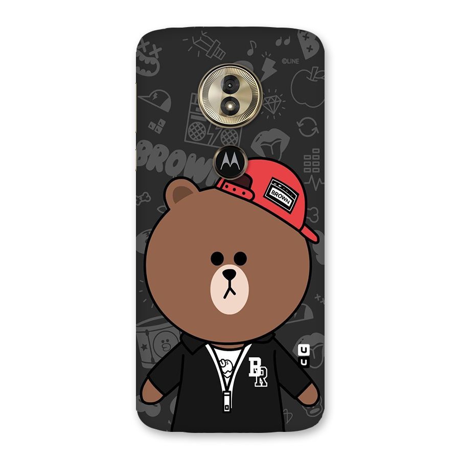 Panda Brown Back Case for Moto G6 Play