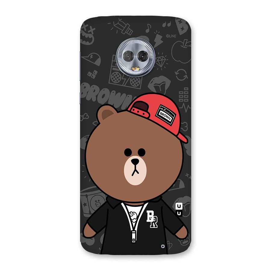 Panda Brown Back Case for Moto G6 Plus