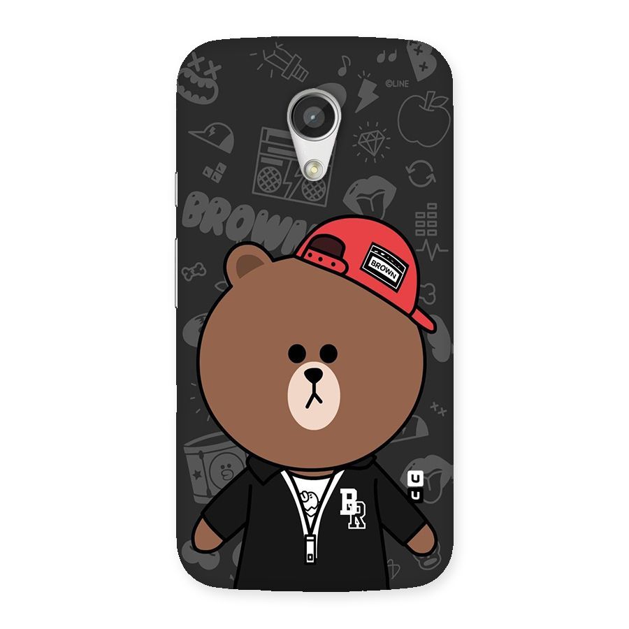 Panda Brown Back Case for Moto G 2nd Gen