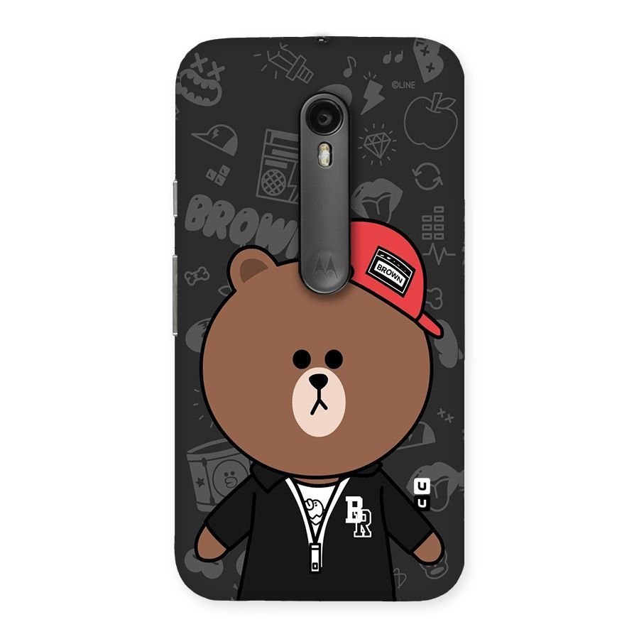 Panda Brown Back Case for Moto G Turbo