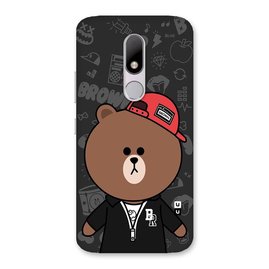 Panda Brown Back Case for Moto M