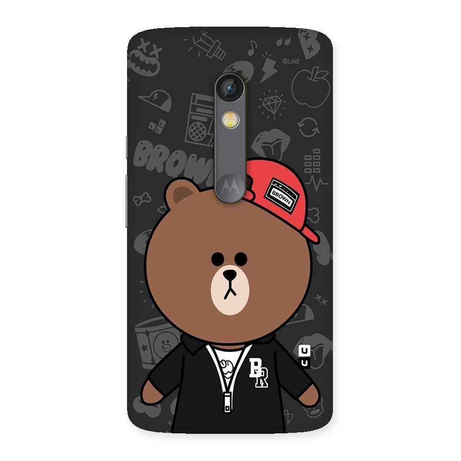 Panda Brown Back Case for Moto X Play