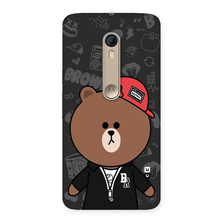 Panda Brown Back Case for Motorola Moto X Style