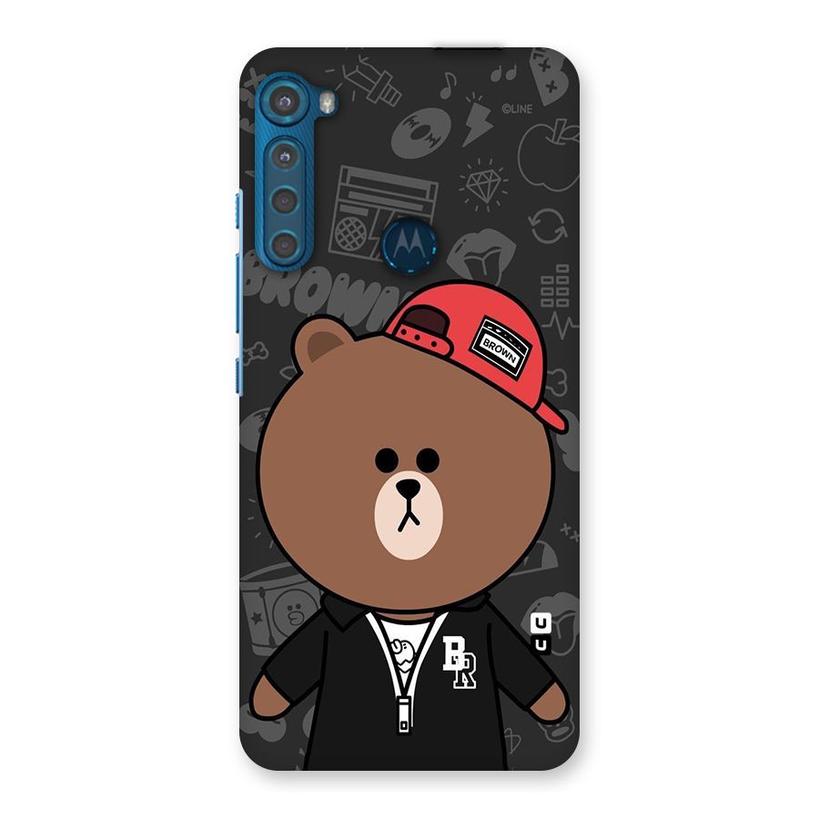 Panda Brown Back Case for Motorola One Fusion Plus