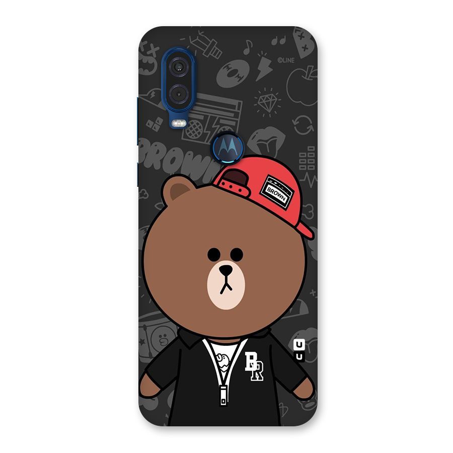 Panda Brown Back Case for Motorola One Vision