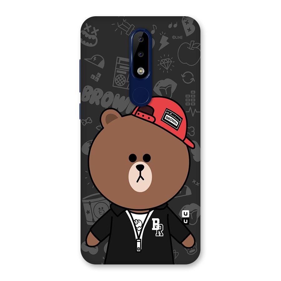 Panda Brown Back Case for Nokia 5.1 Plus