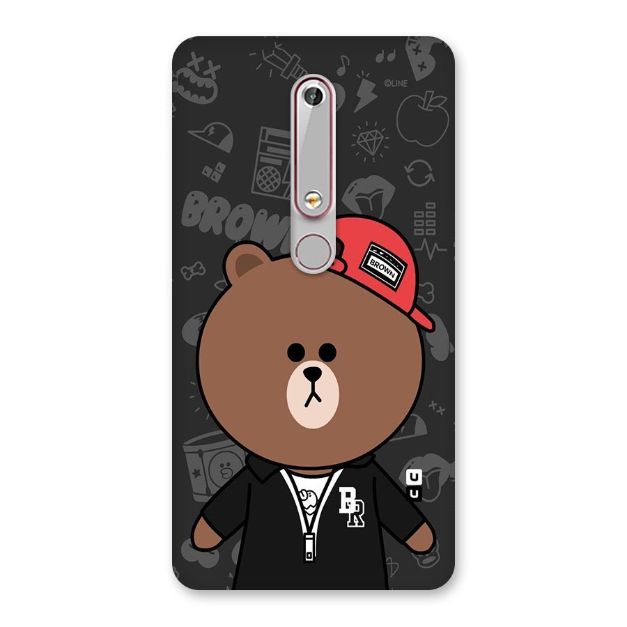 Panda Brown Back Case for Nokia 6.1