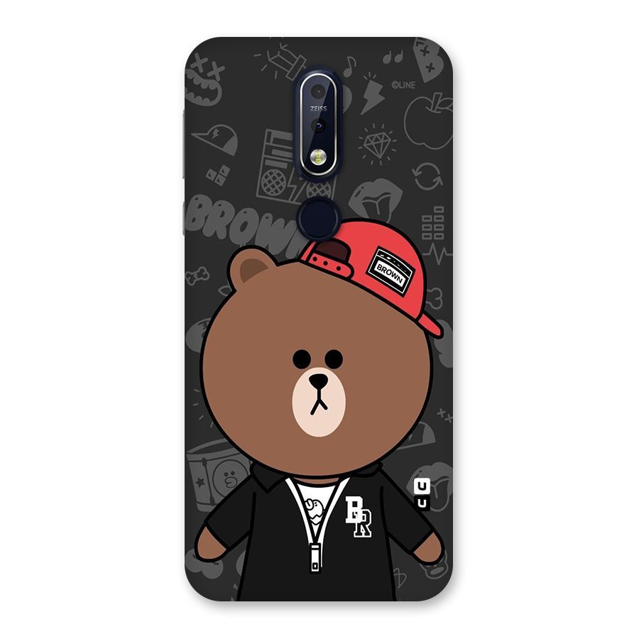 Panda Brown Back Case for Nokia 7.1