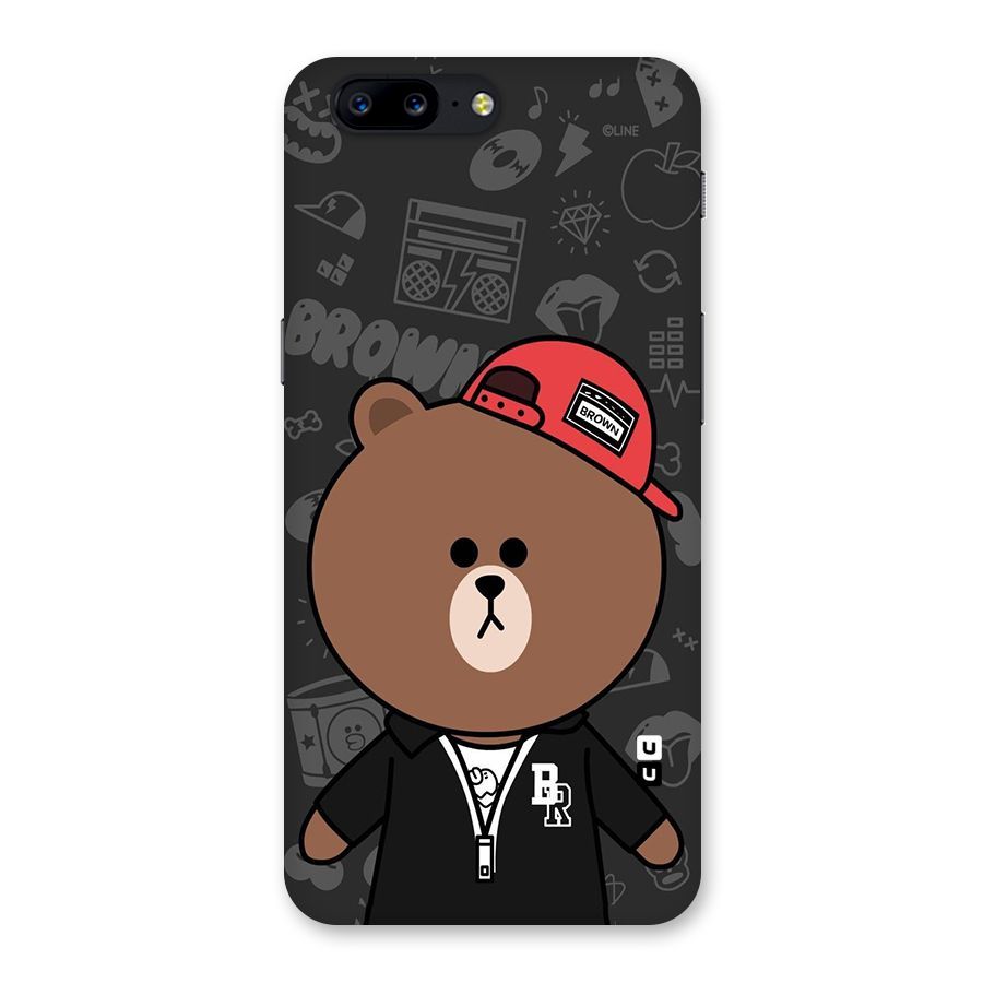 Panda Brown Back Case for OnePlus 5