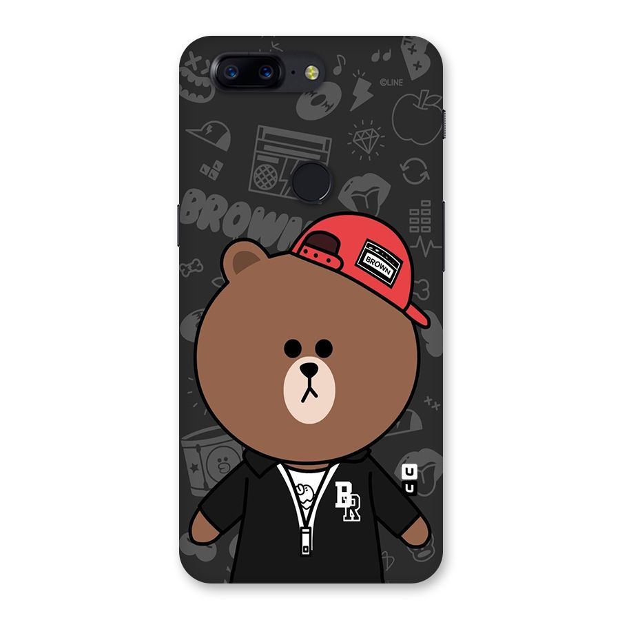 Panda Brown Back Case for OnePlus 5T