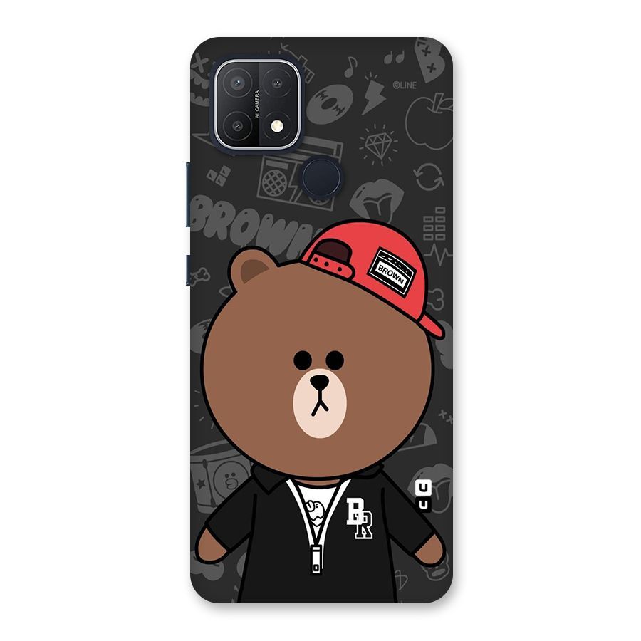 Panda Brown Back Case for Oppo A15