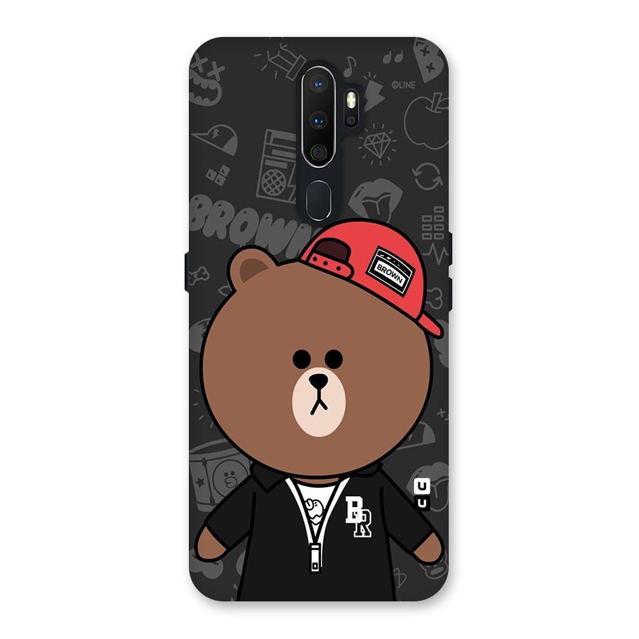 Panda Brown Back Case for Oppo A5 (2020)