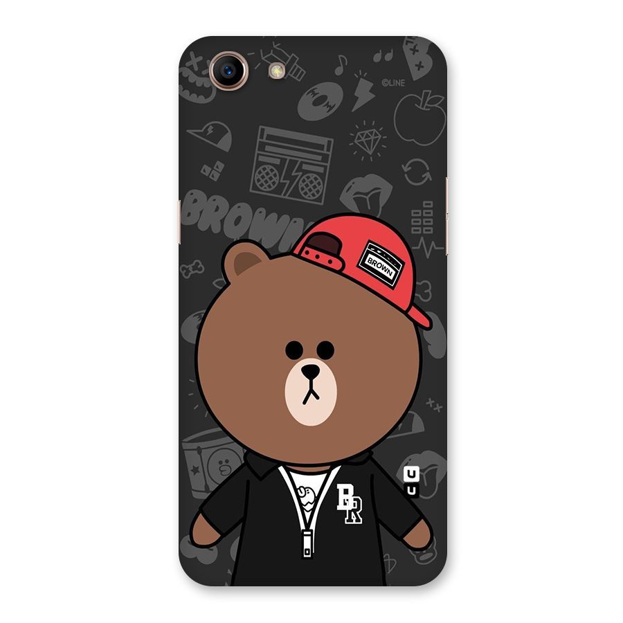 Panda Brown Back Case for Oppo A83 (2018)