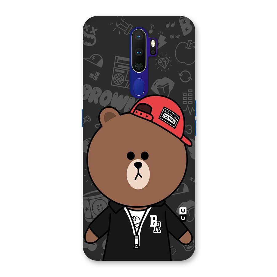 Panda Brown Back Case for Oppo A9 (2020)