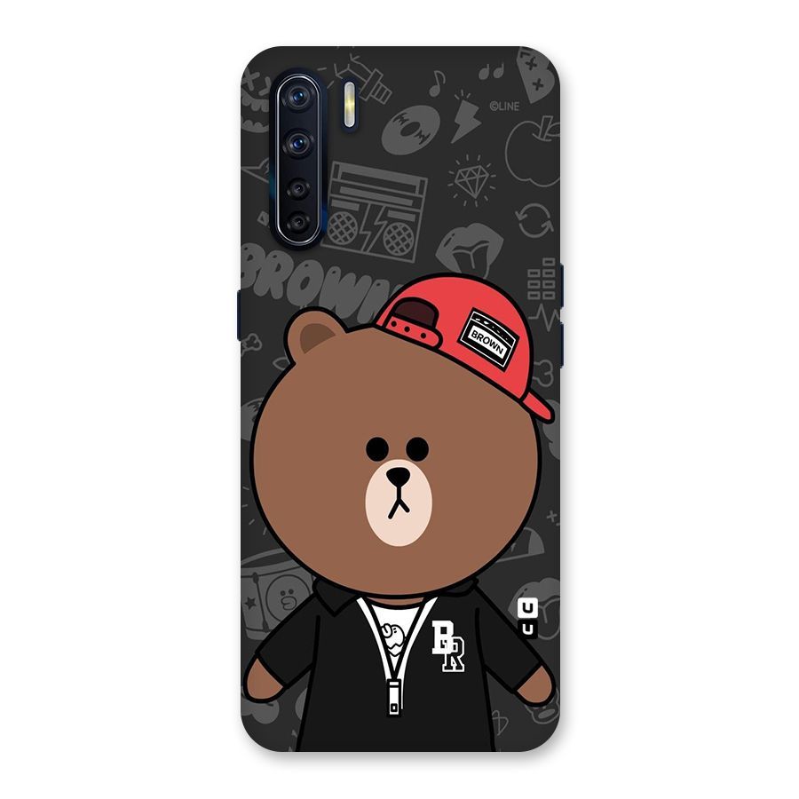 Panda Brown Back Case for Oppo F15