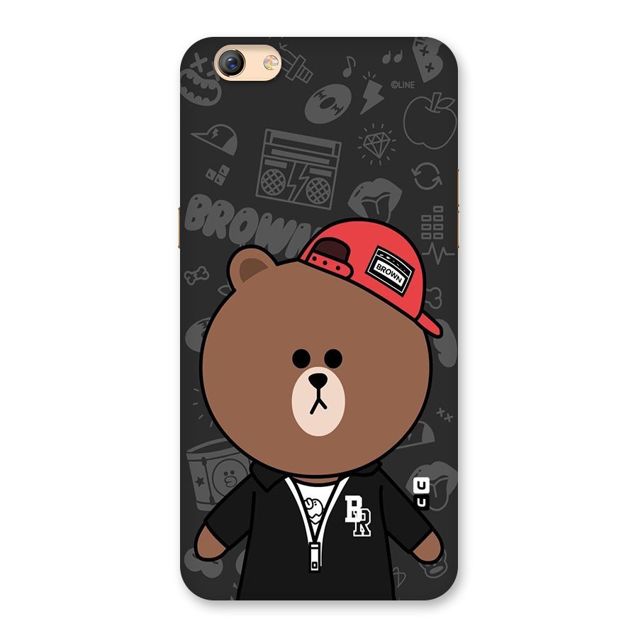 Panda Brown Back Case for Oppo F3 Plus