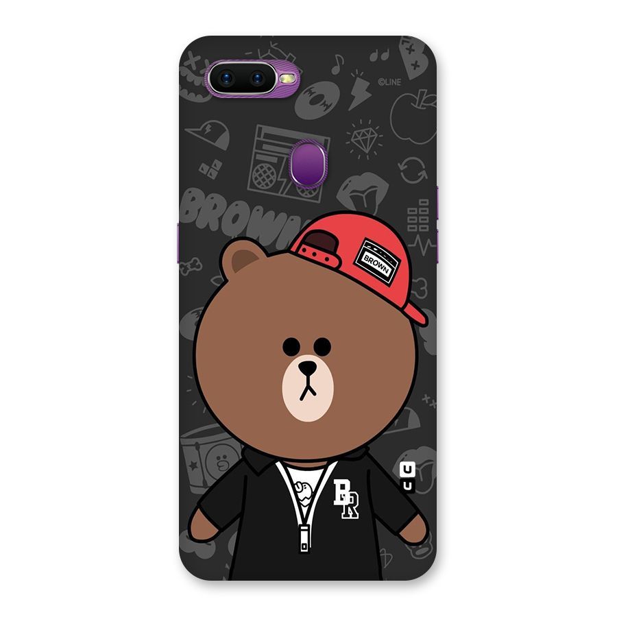 Panda Brown Back Case for Oppo F9