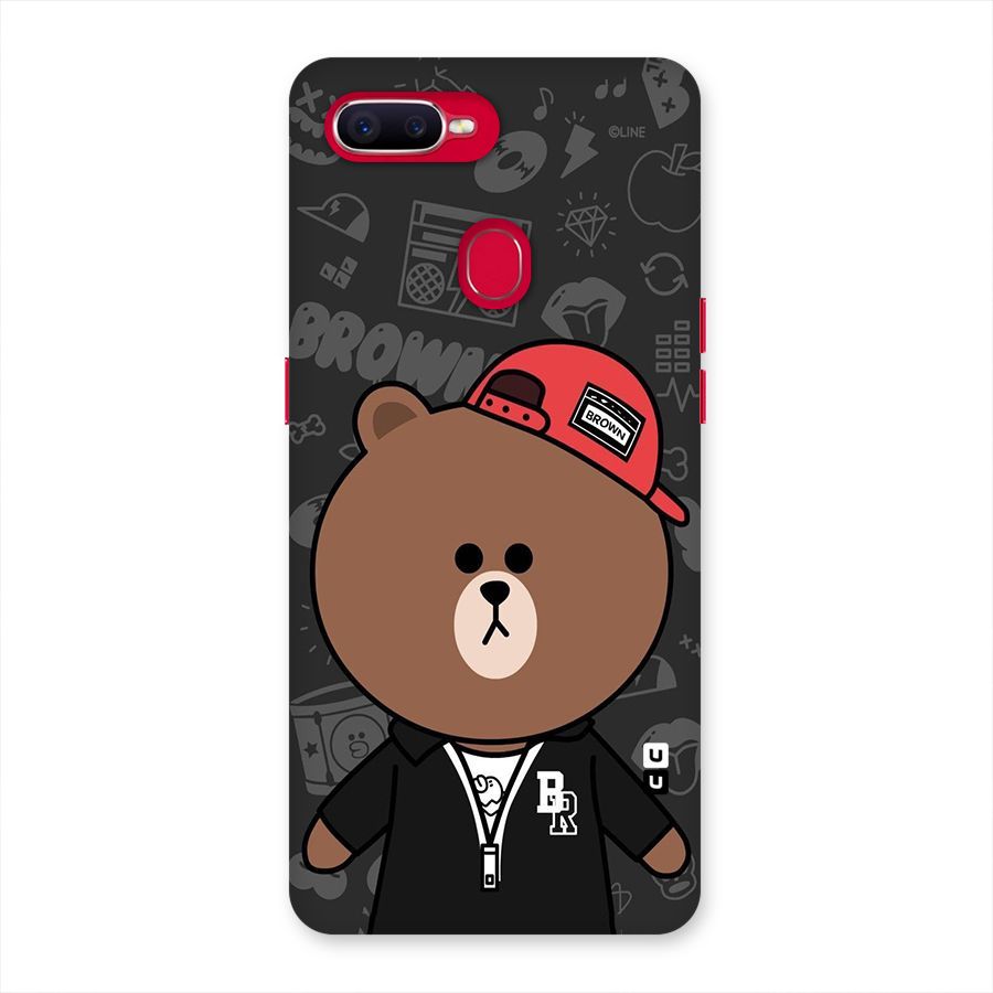 Panda Brown Back Case for Oppo F9 Pro