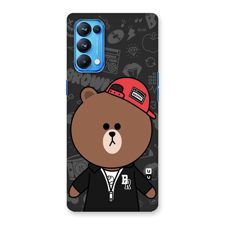 Panda Brown Back Case for Oppo Reno5 Pro 5G