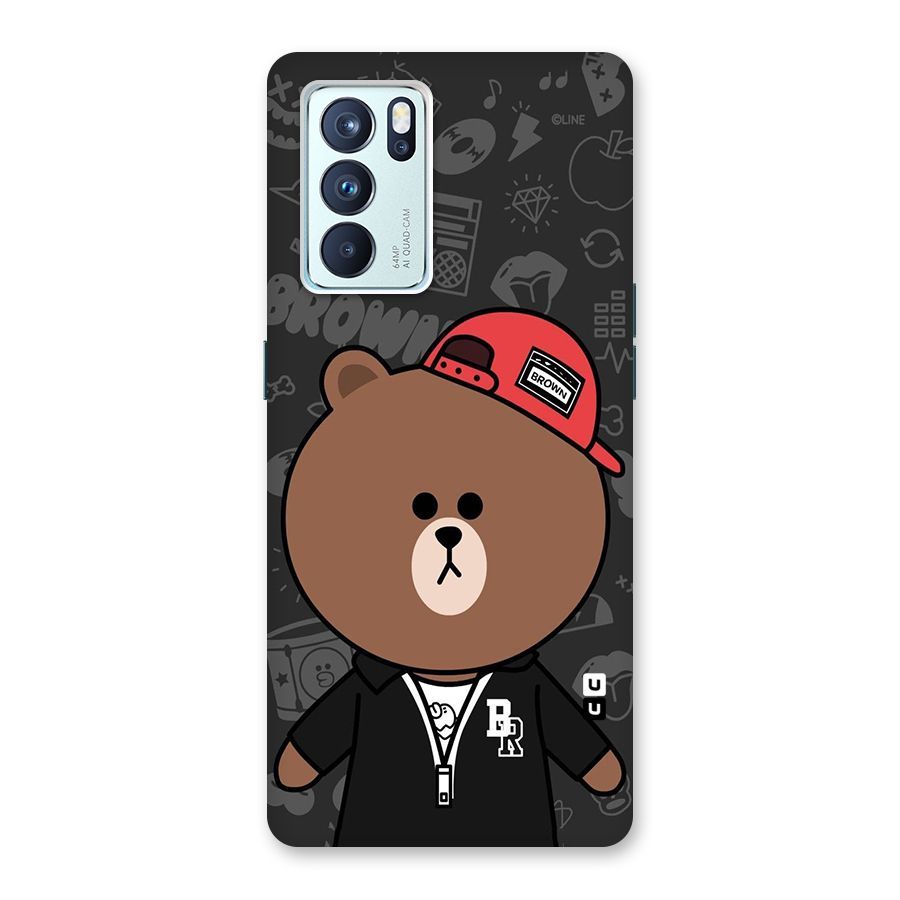 Panda Brown Back Case for Oppo Reno6 Pro 5G
