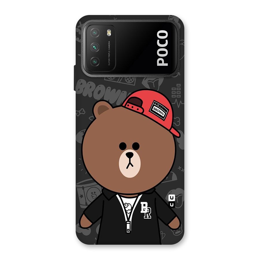 Panda Brown Back Case for Poco M3