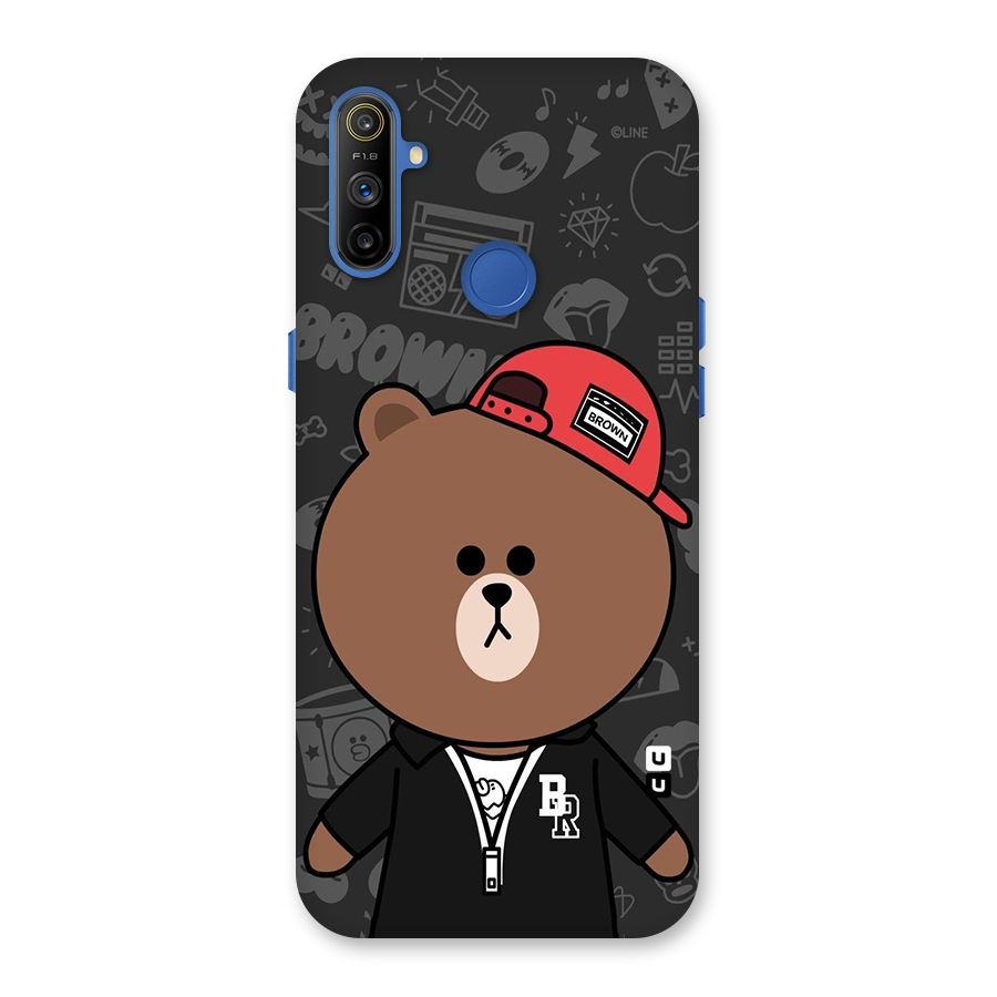 Panda Brown Back Case for Realme Narzo 10A