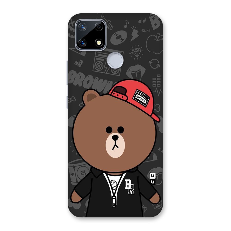 Panda Brown Back Case for Realme Narzo 20