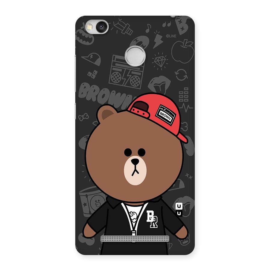 Panda Brown Back Case for Redmi 3S Prime