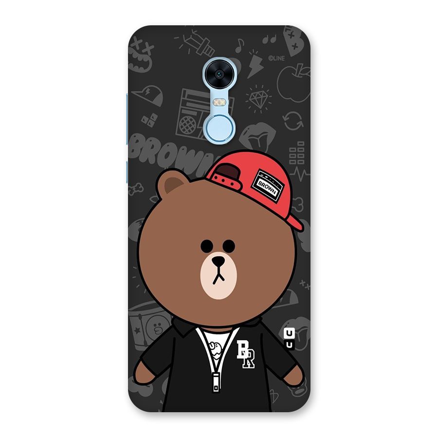Panda Brown Back Case for Redmi Note 5