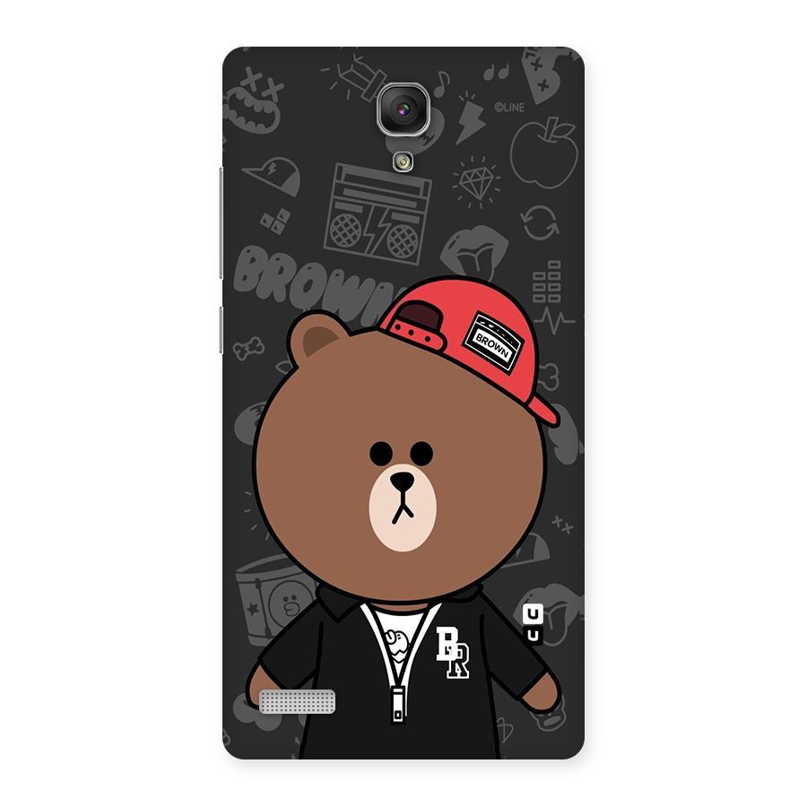 Panda Brown Back Case for Redmi Note Prime