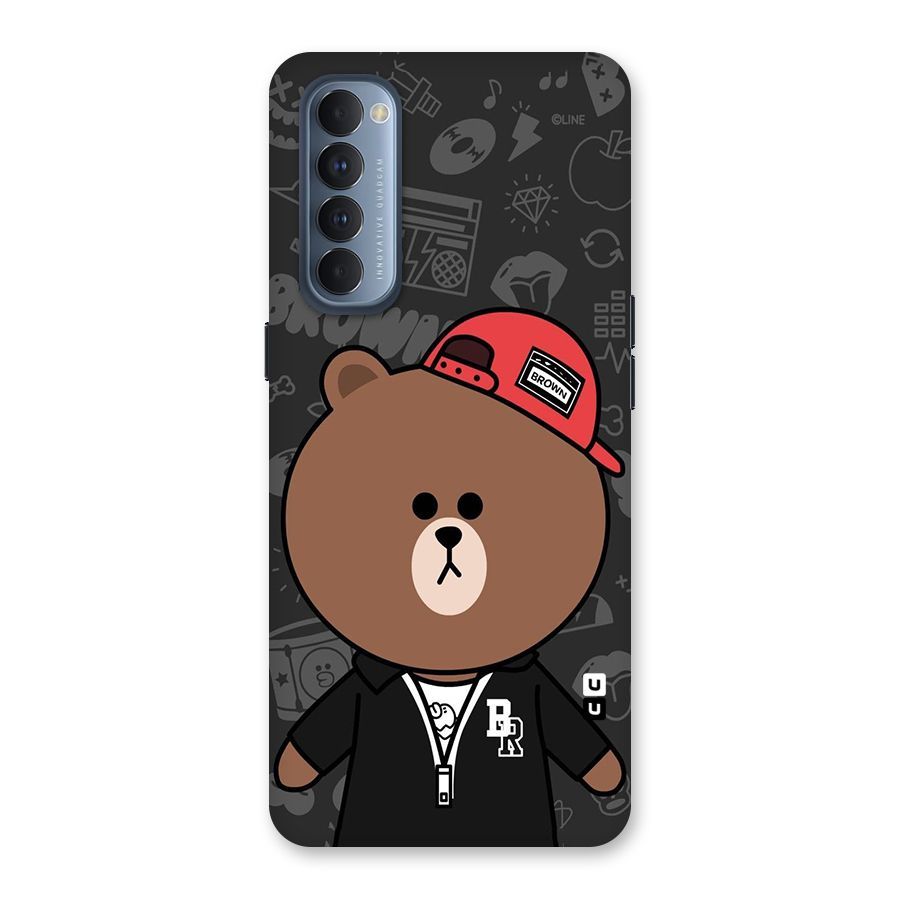 Panda Brown Back Case for Reno4 Pro