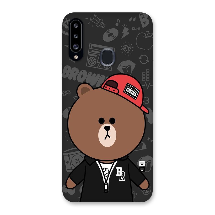 Panda Brown Back Case for Samsung Galaxy A20s