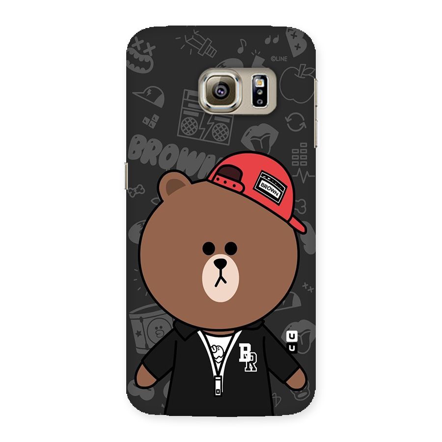 Panda Brown Back Case for Samsung Galaxy S6 Edge
