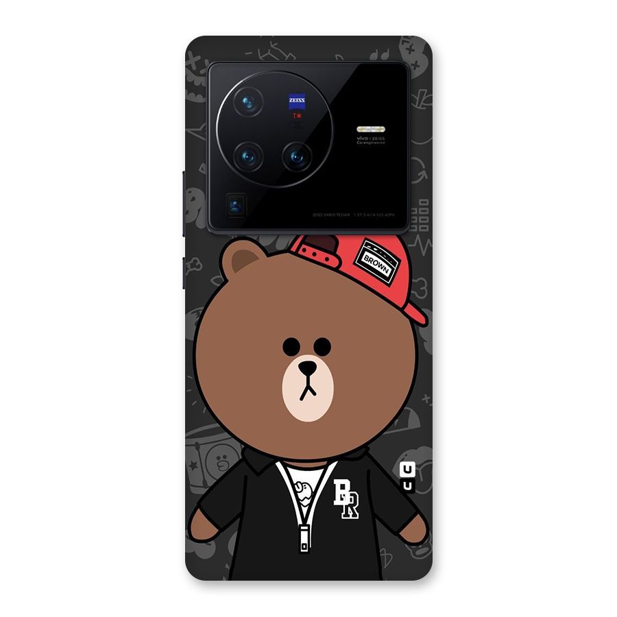 Panda Brown Back Case for Vivo X80 Pro