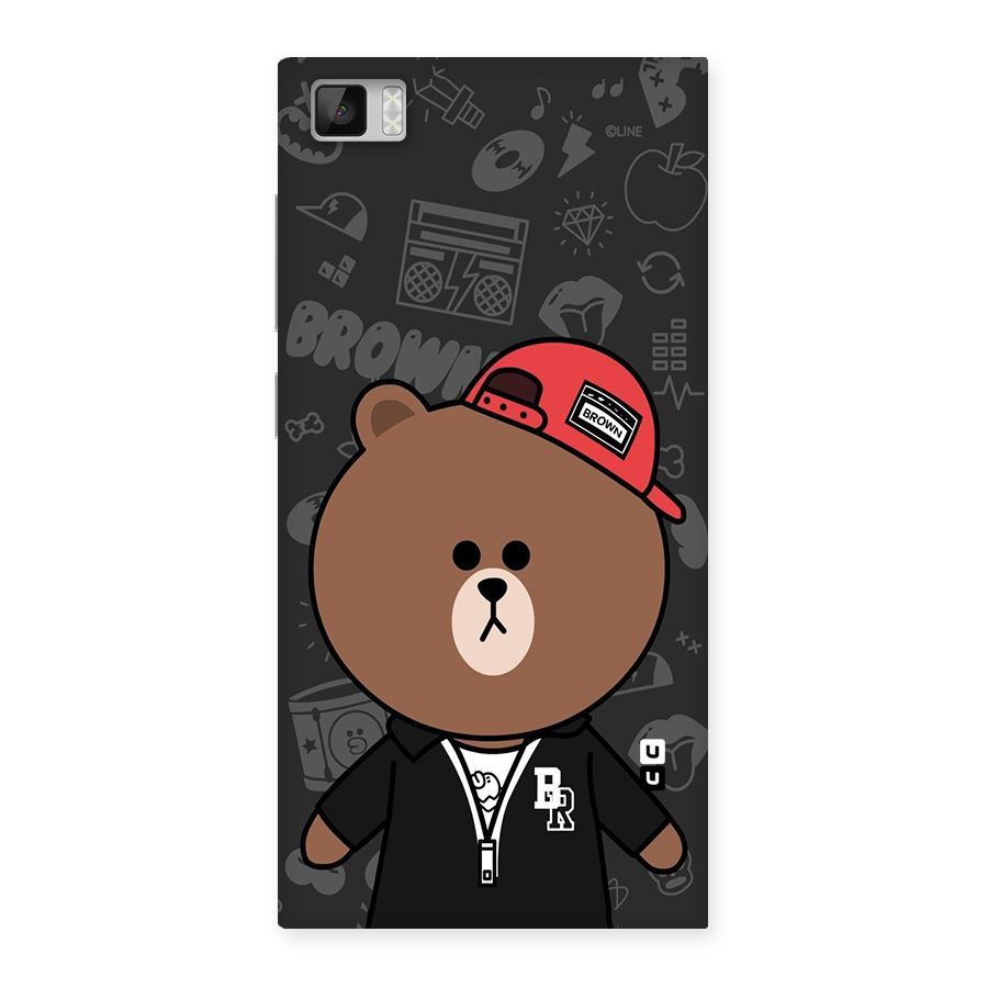 Panda Brown Back Case for Xiaomi Mi3
