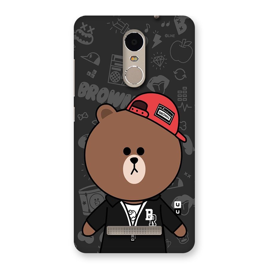 Panda Brown Back Case for Xiaomi Redmi Note 3