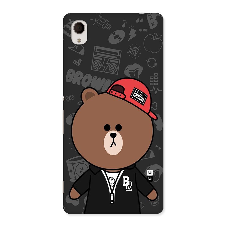 Panda Brown Back Case for Xperia M4 Aqua
